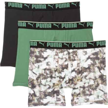 Puma Sportstyle Logo Wrap Boxer Briefs - 3-Pack in Olive
