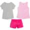739AW_2 Puma T-Shirt, Tank Top and Tricot Shorts Set - Short Sleeve (For Little Girls)