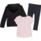 5AAUD_2 Puma Toddler Girls Fleece Zip-Up Hoodie, T-Shirt and Leggings Set - 3 Piece, Short Sleeve