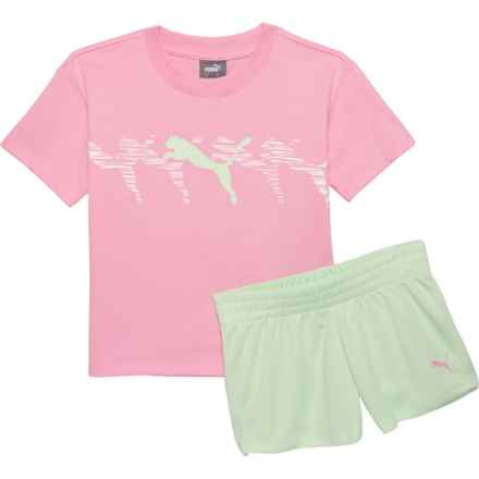 Puma Toddler Girls Shirt and Shorts Set - Short Sleeve in Pink Lilac