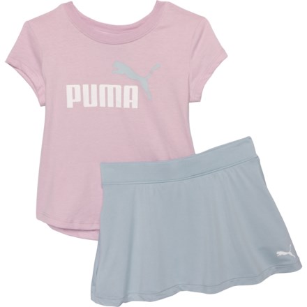 Puma Big Girls Fleece Zip-Up Hoodie, T-Shirt and Leggings Set - 3