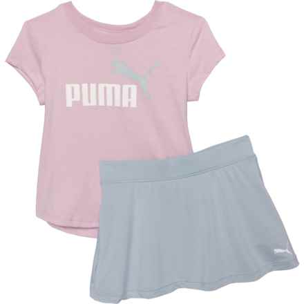 Puma Toddler Girls T-Shirt and Skort Set - Short Sleeve in Grape Mist