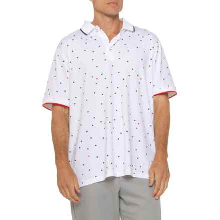 Puma Volition Skylight Polo Shirt - UPF 40, Short Sleeve in Bright White-Navy Blazer