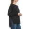 435NW_2 Pure & Simple French Terry Pullover Shirt with Side Slits - Crew Neck, Long Sleeve (For Women)