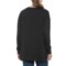 435NW_3 Pure & Simple French Terry Pullover Shirt with Side Slits - Crew Neck, Long Sleeve (For Women)