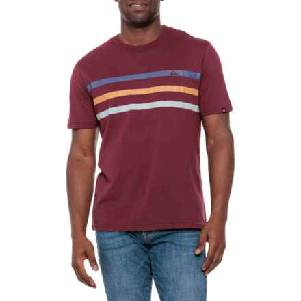 Quiksilver Barred T-Shirt - Short Sleeve in Wine