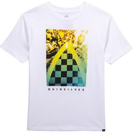 Quiksilver Big Boys Checker Channel T-Shirt - Short Sleeve in White
