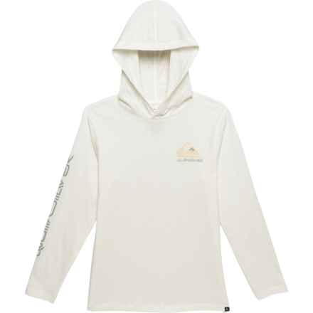 Quiksilver Big Boys Comp Logo Hooded T-Shirt - Long Sleeve in Egret