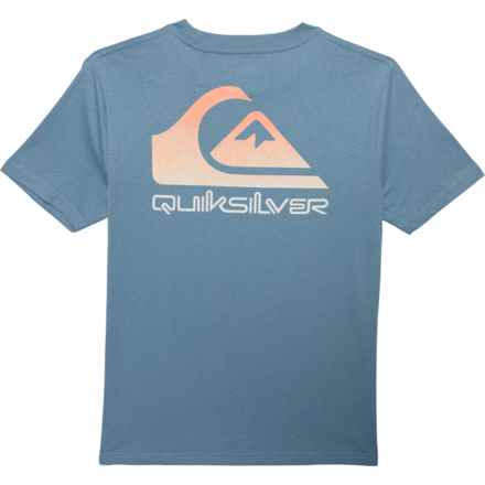 Quiksilver Big Boys Cotton Logo T-Shirt - Short Sleeve in Faded Denim