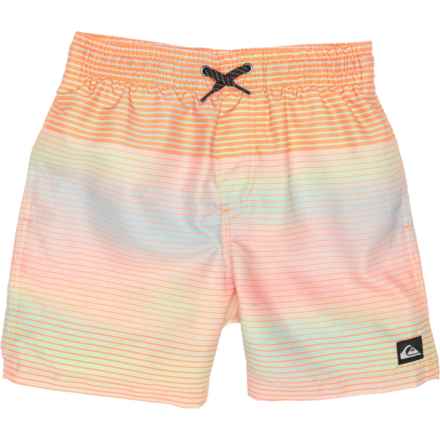 Quiksilver Big Boys Everyday Massive Volley Swim Trunks in Papaya