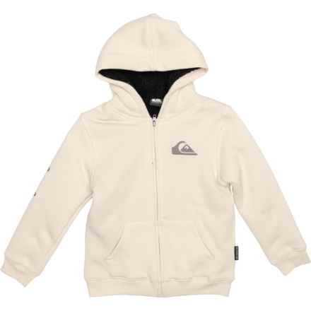 Quiksilver Big Boys Faux-Sherpa Hoodie - Full Zip in Fog