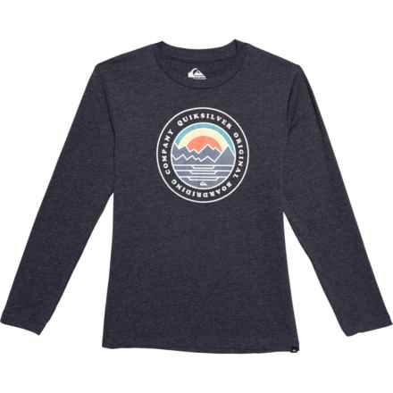 Quiksilver Big Boys Landscapes T-Shirt - Long Sleeve in Dark Navy Htr