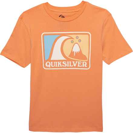 Quiksilver Big Boys Logo T-Shirt - Short Sleeve in Peach Pink