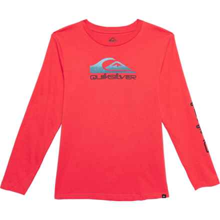 Quiksilver Big Boys Omni T-Shirt - Long Sleeve in Spiced Coral