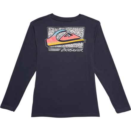 Quiksilver Big Boys Retro Fade T-Shirt - Long Sleeve in Blue Nights