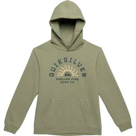 Quiksilver Big Boys Rise Hoodie in Sea Spray