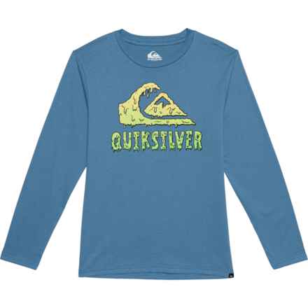 Quiksilver Big Boys Slime Logo Shirt - Long Sleeve in Coronet Blue