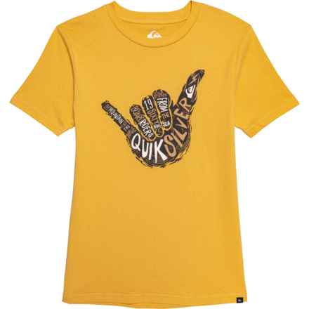 Quiksilver Big Boys Wavy Shred T-Shirt - Short Sleeve in Fall Leaf