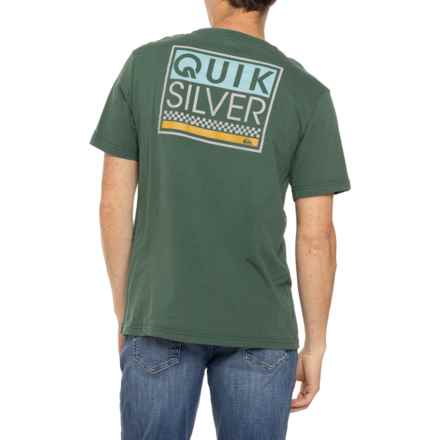 Quiksilver Blocked Up Graphic T-Shirt - Short Sleeve in Green Topiary