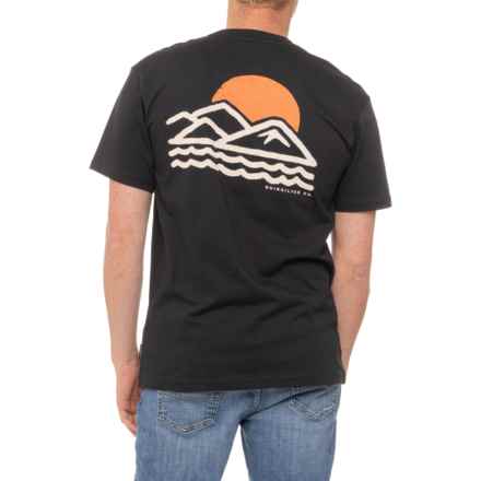 Quiksilver Blue Lines T-Shirt - Short Sleeve in Black