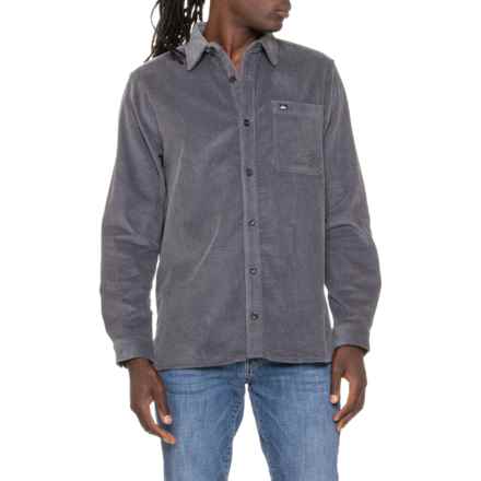 Quiksilver Bubble Corduroy Shirt - Long Sleeve in Iron Gate