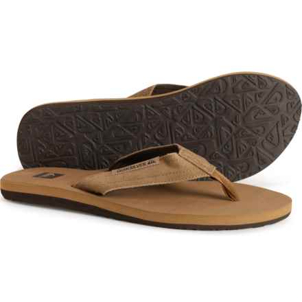 Quiksilver Carving Flip Flops - Suede (For Men) in Suede