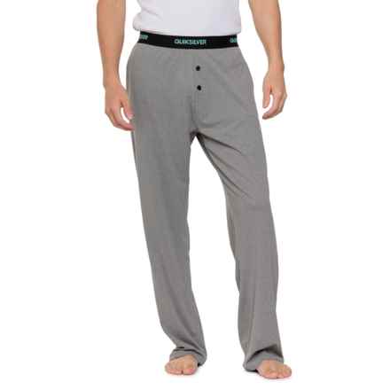 Quiksilver Elastic Logo Waistband Sleep Pants in Lt Grey Heather