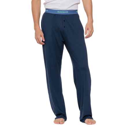 Quiksilver Elastic Logo Waistband Sleep Pants in Naval Academy