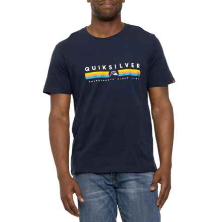 Quiksilver Get Bizzy Graphic T-Shirt - Short Sleeve in Navy Heather