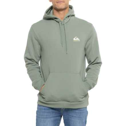 Quiksilver Graphic Fleece Hoodie in Sea Spray/Green