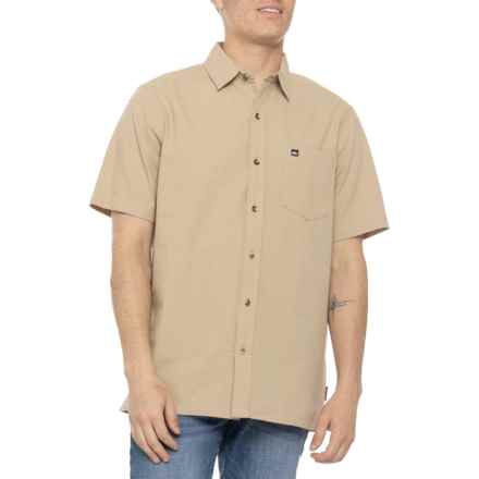Quiksilver Gunther Seersucker Shirt - Short Sleeve in Vintage Khaki