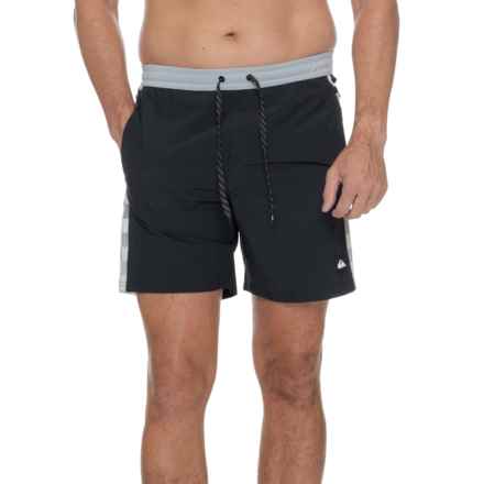 Quiksilver Jefford Gradient Checkerboard Swim Shorts in Black