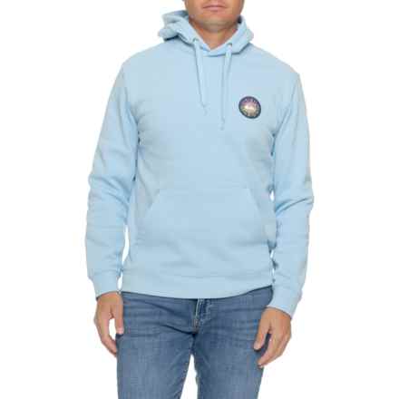 Quiksilver Lagunal Graphic Fleece Hoodie in Airy Blue