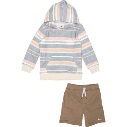 Quiksilver Little Boys Baja Knit Hoodie and Woven Shorts Set in Multi