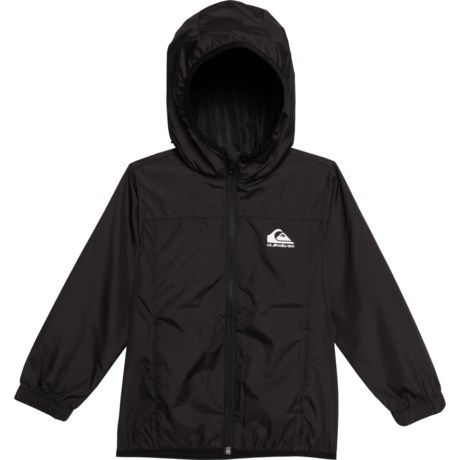 Quiksilver Little Boys Over Wind Rain Jacket - Waterproof in Black