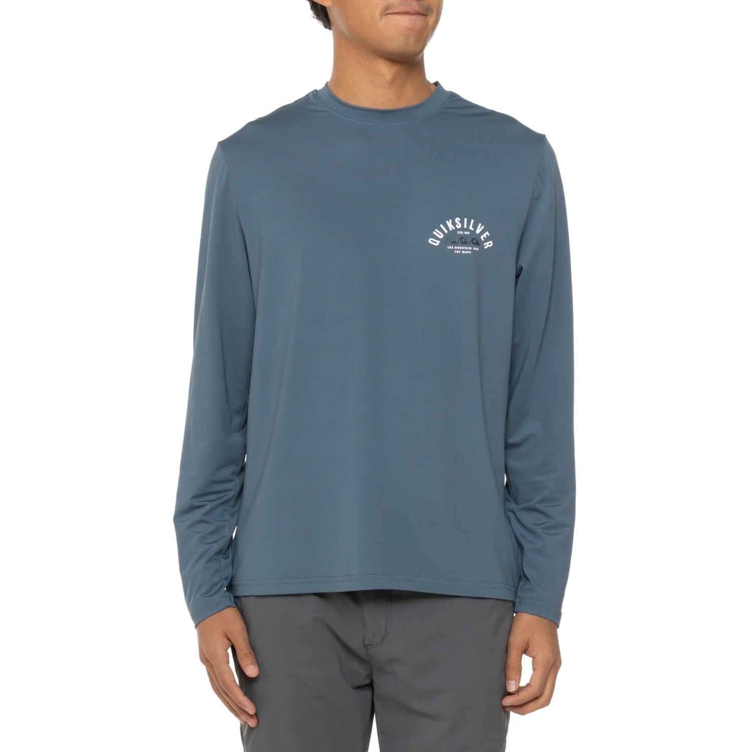 Quiksilver Logo Lock Up Rash Guard - UPF 50+, Long Sleeve - Save 51%