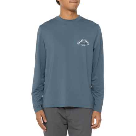 Quiksilver Logo Lock Up Rash Guard - UPF 50+, Long Sleeve in Seaport
