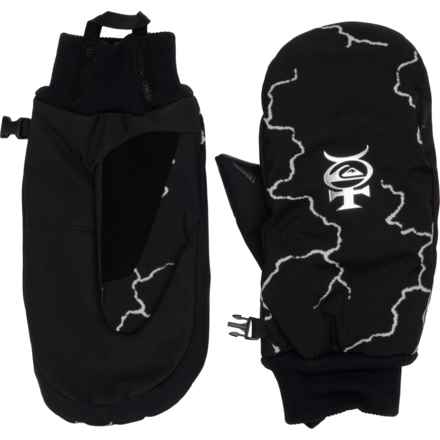 Quiksilver Method Mittens - Waterproof, Insulated in High Energy Black