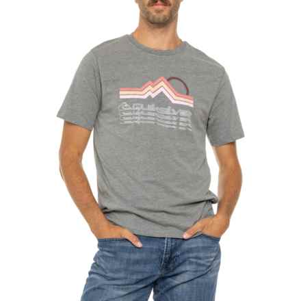 Quiksilver Mountain Graphic Logo Lounge T-Shirt - Short Sleeve in Charcoal Heather