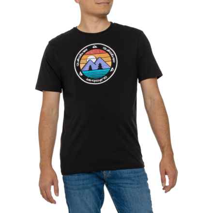 Quiksilver Mountain Lake Graphic Logo Lounge T-Shirt - Short Sleeve in Black