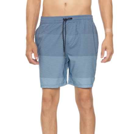Quiksilver Ombre Stripe Print Swim Shorts - 17” in Seaport