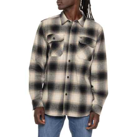 Quiksilver Plaid Flannel Shirt - Long Sleeve in Plaza Taupe