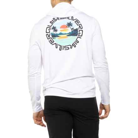 Quiksilver Pontoon Graphic Rash Guard Hoodie - UPF 50+ in White