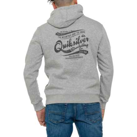 Quiksilver Script Graphic Hoodie in Heather Grey