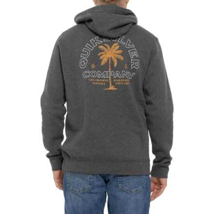 Quiksilver Shining Hour Graphic Hoodie in Dark Char Hth