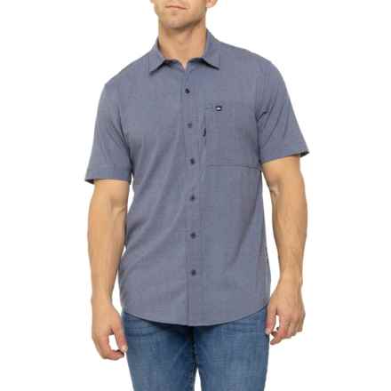 Quiksilver Solid Beckham All-Performance Shirt - Short Sleeve in Authentic Indigo