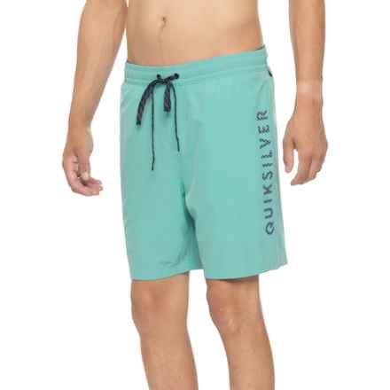 Quiksilver Solid Filled Logo Swim Shorts in Marine Blue