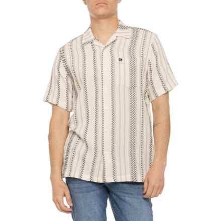 Quiksilver Striped Dooley Shirt - Short Sleeve in Silver Birch