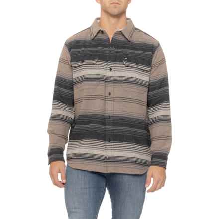 Quiksilver Striped Shirt Jacket in Anthracite