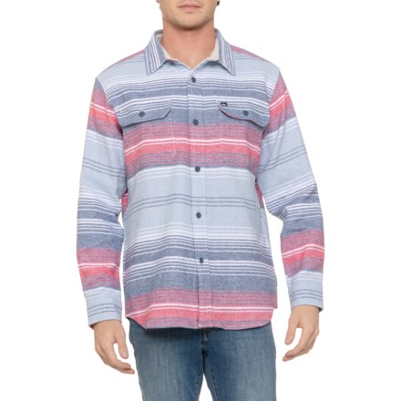 (取寄) クイックシルバー ストライプド シャツ ジャケット Quiksilver Striped Shirt Jacket  Ashley Blue Quiksilver Men's Shirt Jackets on Clearance: Average savings of 51